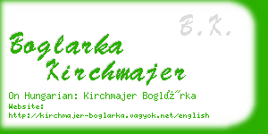 boglarka kirchmajer business card